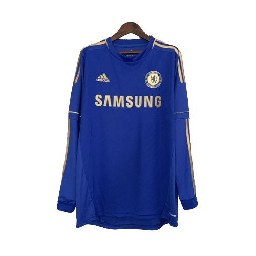 Camisa Retrô Chelsea Manga Longa - 12/13 Azul