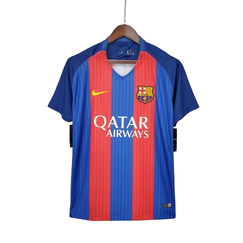 Camisa Retrô Barcelona I Home 2016/17 Masculino Azul Grená