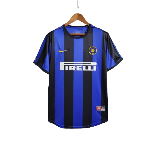 Camisa Retrô Inter de Milão I 1999/00 Masculino Azul e Preto