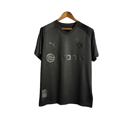 Camisa Retrô Borussia Dortmund 2019/20 Edição Especial 110 Anos Masculina Preta