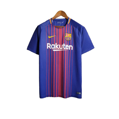 Camisa Retrô Barcelona I Home 2017/18 Masculino Azul Grená