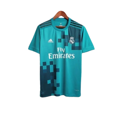 Camisa Retrô Real Madrid II Away 2017/18 Masculino Azul