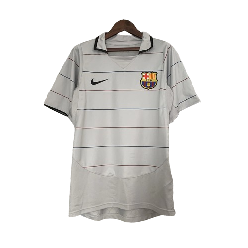 Camisa Retrô Barcelona 2003/04 Masculino Cinza