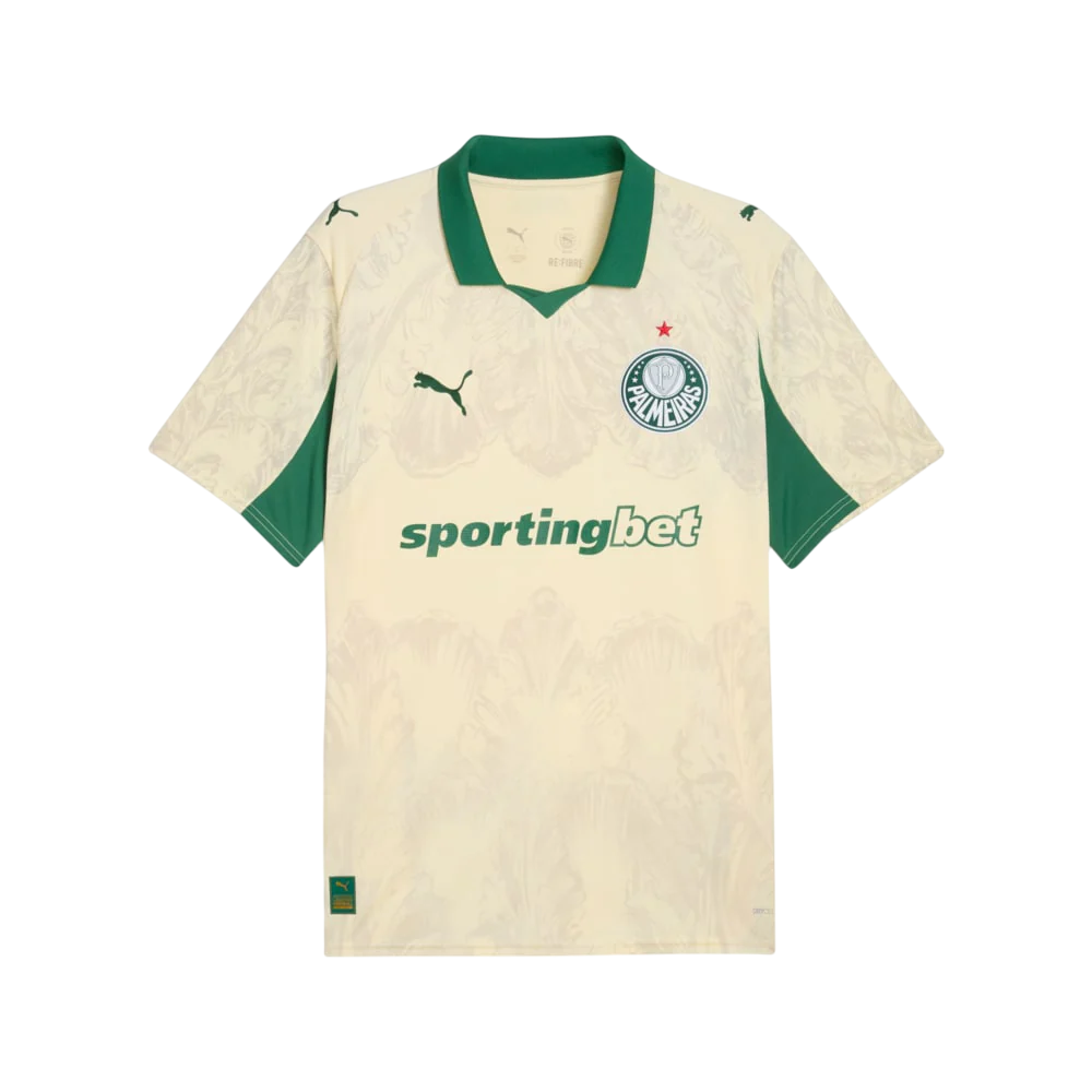 Camisa Palmeiras Mundial de Clubes 25/26 - Torcedor X Kidsuper Masculino - Bege e Verde