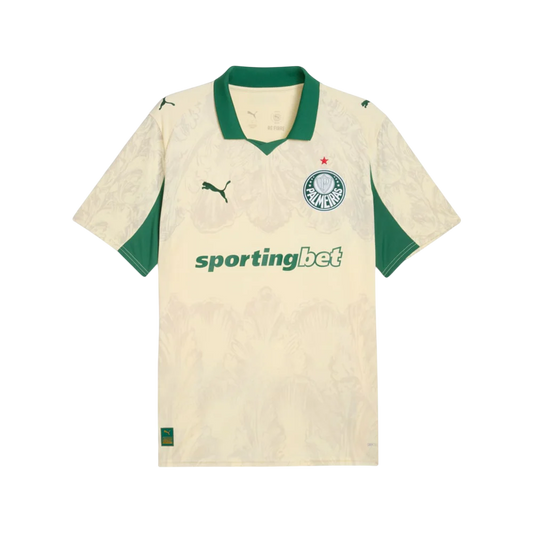 Camisa Palmeiras Mundial de Clubes 25/26 - Torcedor X Kidsuper Masculino - Bege e Verde