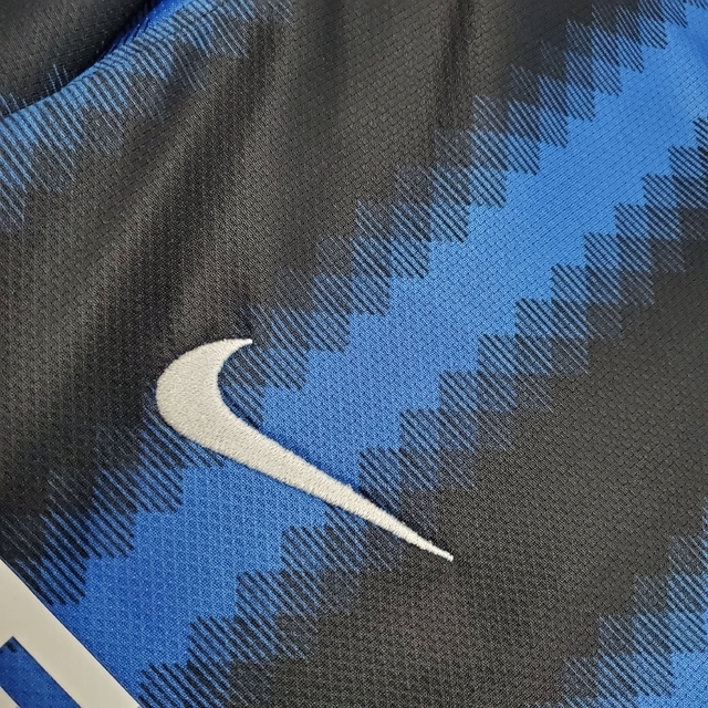Camisa Inter de Milão Retrô 2010 Manga Longa Azul e Preta