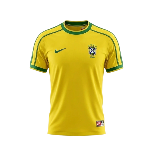 Camisa Retrô Seleção Brasileira I Home 1998/99 Masculino Amarelo