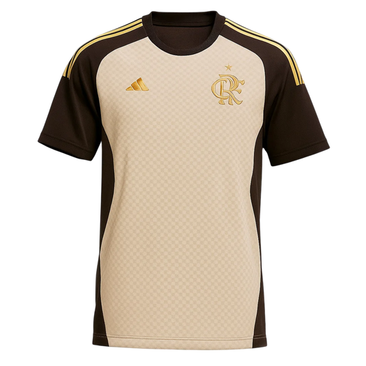 Camisa Flamengo 26/27 Treino Bege - Versão Torcedor