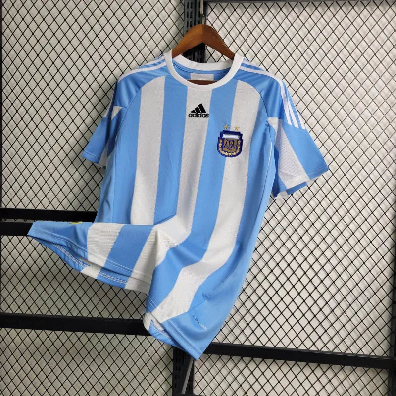Camisa Retrô Argentina 2010/11 Azul e Branco