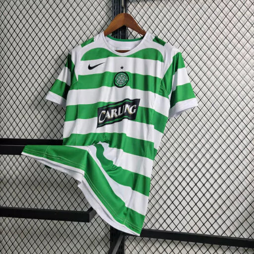 Camisa Retrô Celtic FC 2005/06 Masculino Verde e Branco