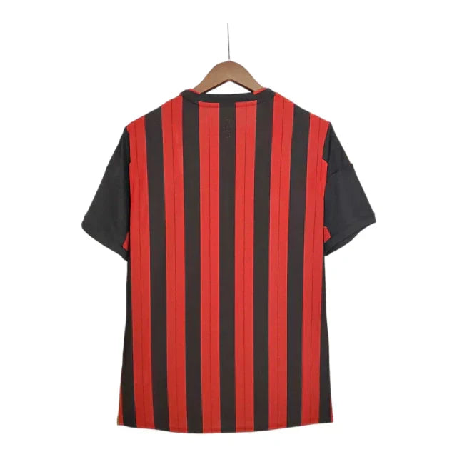 Camisa Retrô Milan I Home 2013/14 Masculino Vermelho e Preto