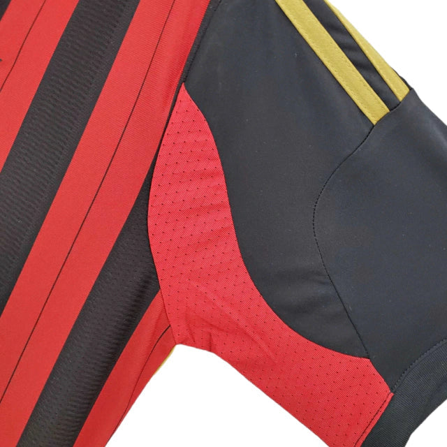 Camisa Retrô Milan I Home 2013/14 Masculino Vermelho e Preto