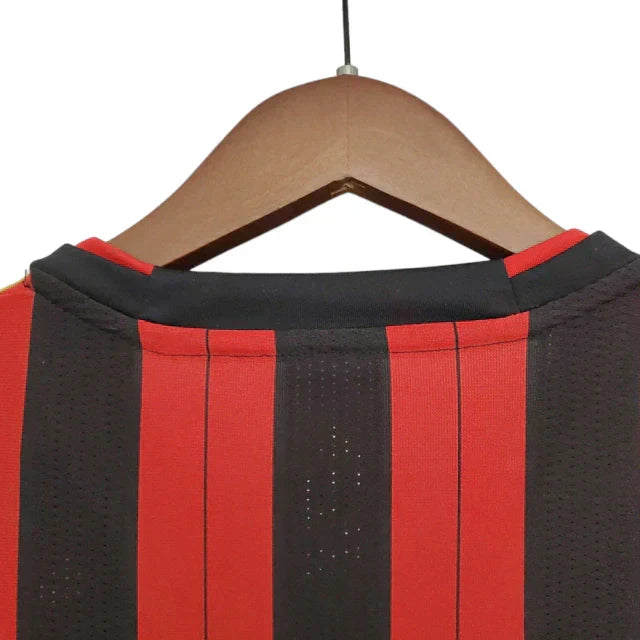 Camisa Retrô Milan I Home 2013/14 Masculino Vermelho e Preto