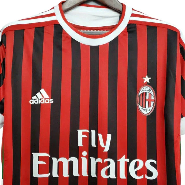 Camisa Milan Retrô 2011/2012 Vermelha e Preta
