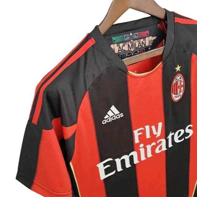 Camisa Milan Retrô 2010/2011 Vermelha e Preta