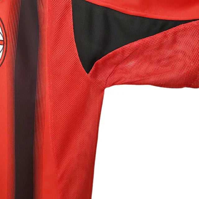 Camisa Milan Retrô 2004/2005 Vermelha e Preta