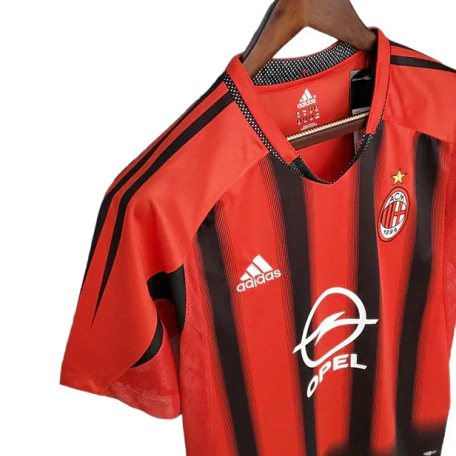 Camisa Milan Retrô 2004/2005 Vermelha e Preta