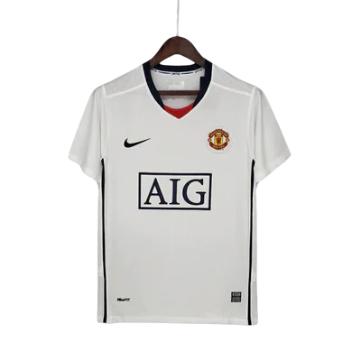 Camisa Retrô Manchester United 2008/09 Masculino Branco