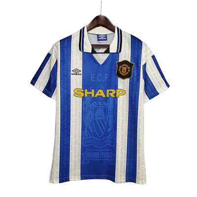 Camisa Manchester United Retrô 1994/1996 Azul e Branca