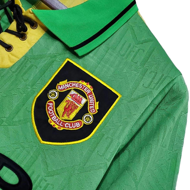 Camisa Manchester United Retrô 1992/1994 Verde e Amarela