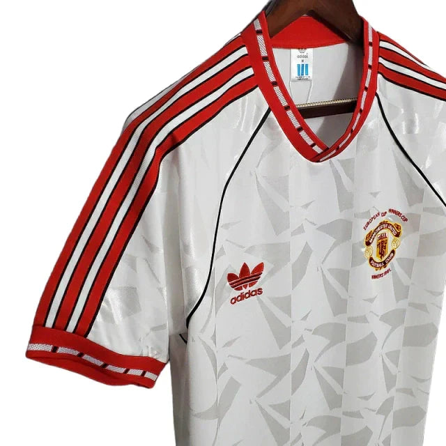 Camisa Manchester United Retrô 1991 Branca