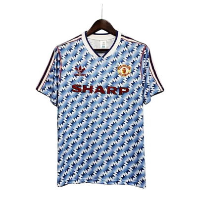 Camisa Manchester United Retrô 1990/1992 Azul e Branca