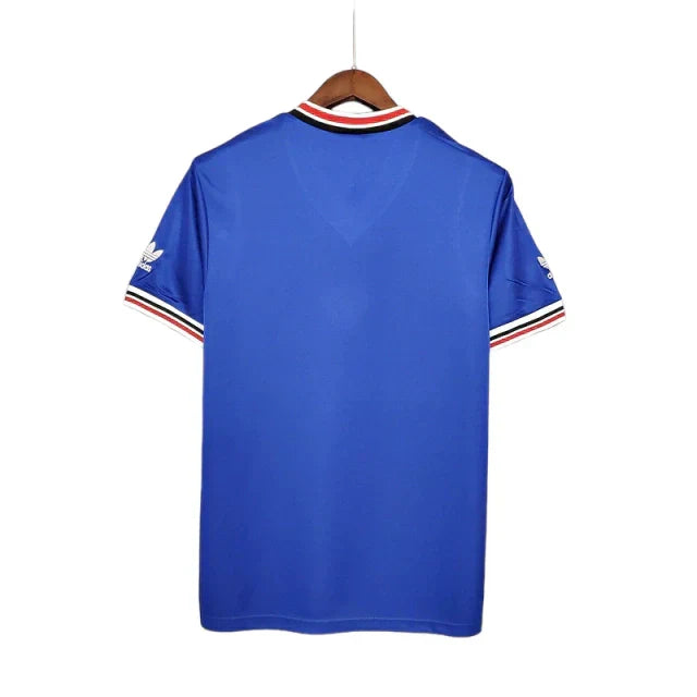 Camisa Manchester United Retrô 1985/1986 Azul
