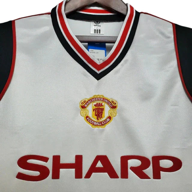 Camisa Manchester United Retrô 1985 Branca