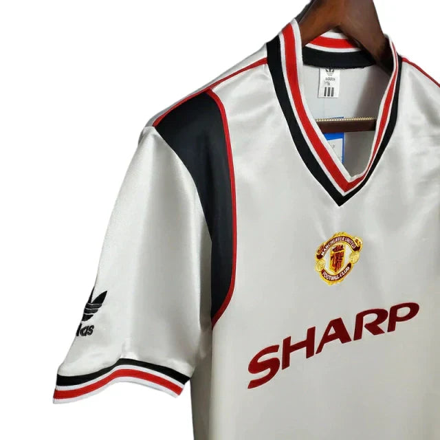 Camisa Manchester United Retrô 1985 Branca