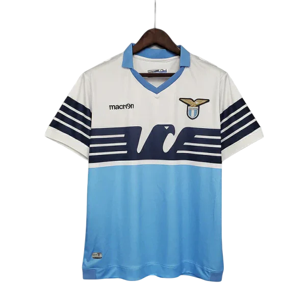Camisa Retrô Lazio Macron 2018/19 Masculino Branco e Azul