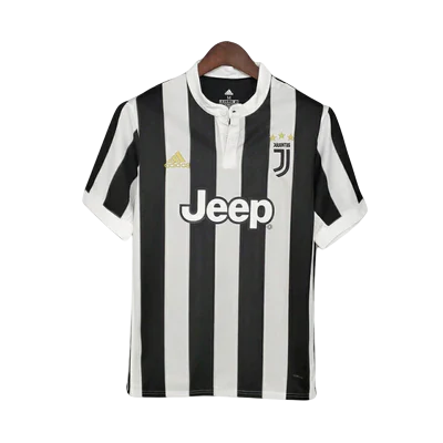 Camisa Juventus Retrô 2017/2018 Preta e Branca