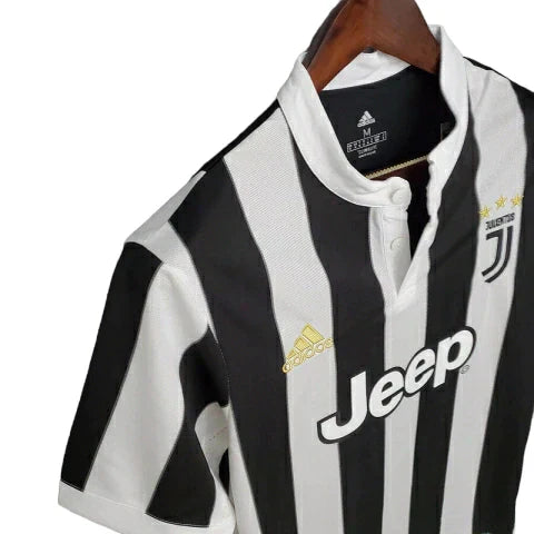 Camisa Juventus Retrô 2017/2018 Preta e Branca