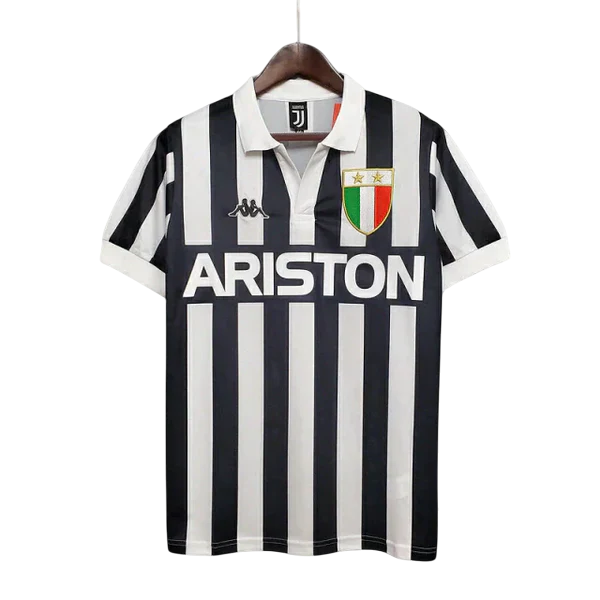 Camisa Juventus Retrô 1984/1985 Preta e Branca
