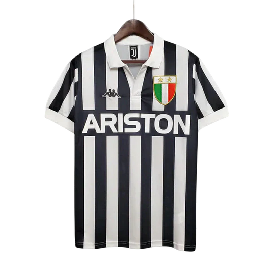 Camisa Juventus Retrô 1984/1985 Preta e Branca
