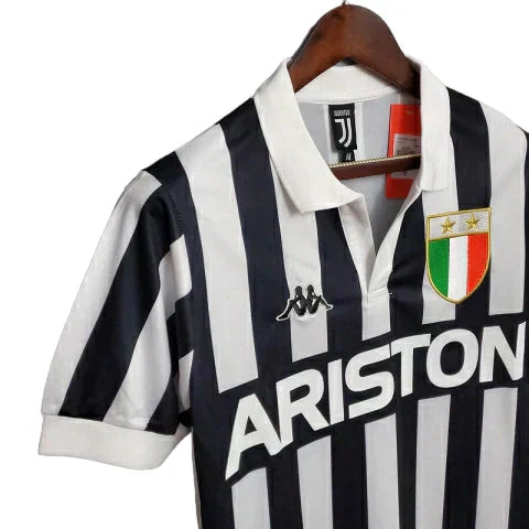 Camisa Juventus Retrô 1984/1985 Preta e Branca
