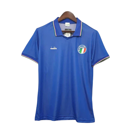 Camisa Itália Retrô 1990 Azul - Diadora