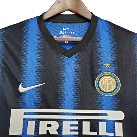 Camisa Inter de Milão Retrô 10/11 - Preta e Azul