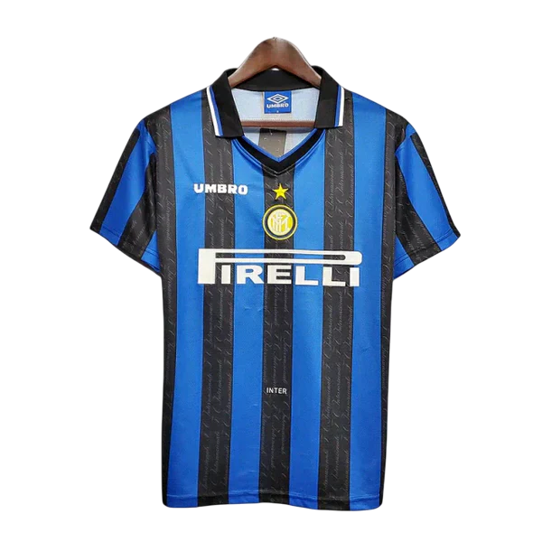 Camisa Retrô Inter de Milão 1997/1998 Azul e Preta