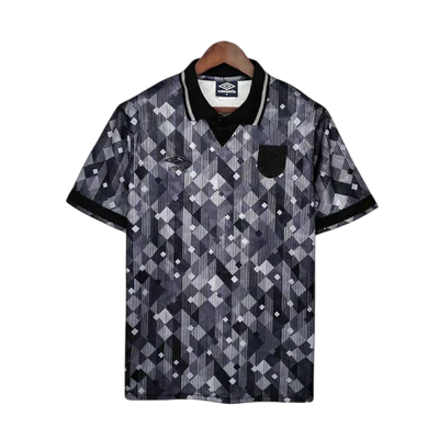 Camisa Inglaterra Retrô 1990 Preta e Branca