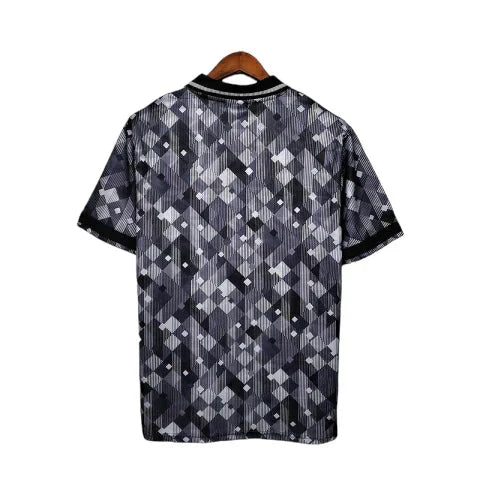 Camisa Inglaterra Retrô 1990 Preta e Branca