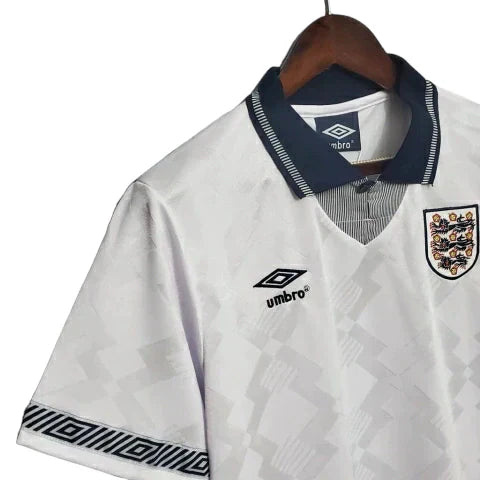 Camisa Inglaterra Retrô 1990 Branca