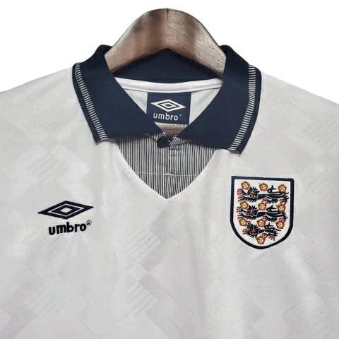Camisa Inglaterra Retrô 1990 Branca