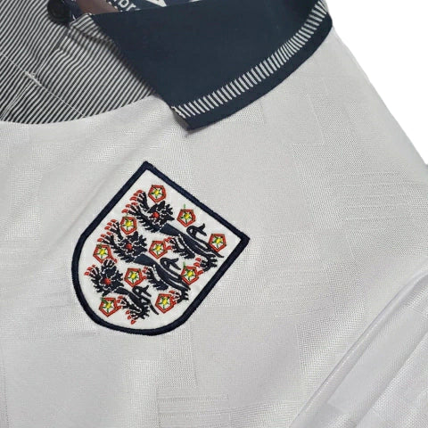 Camisa Inglaterra Retrô 1990 Branca