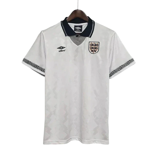 Camisa Inglaterra Retrô 1990 Branca