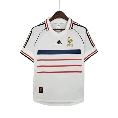 Camisa Retrô França II Away 1998/99 Masculino Branco