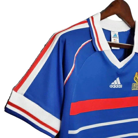 Camisa Retrô França I Home 1998/99 Masculino Azul