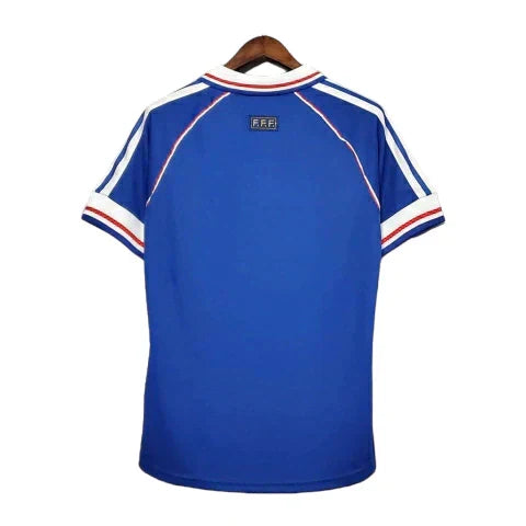 Camisa Retrô França I Home 1998/99 Masculino Azul