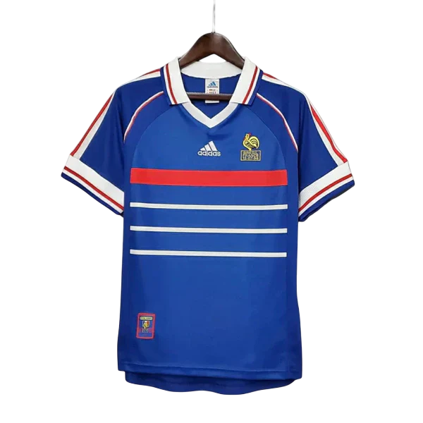 Camisa Retrô França I Home 1998/99 Masculino Azul