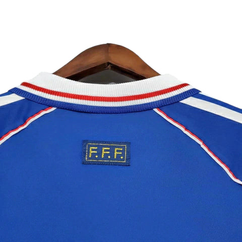 Camisa Retrô França I Home 1998/99 Masculino Azul
