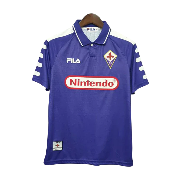 Camisa Retrô Fiorentina I Home Fila 1998/99 Masculino Roxo